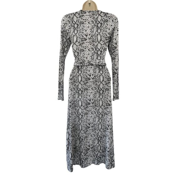 GOOD AMERICAN The Runaround Wrap Dress Python Snake Print Woman's Size 0 (XS) - Picture 5 of 10